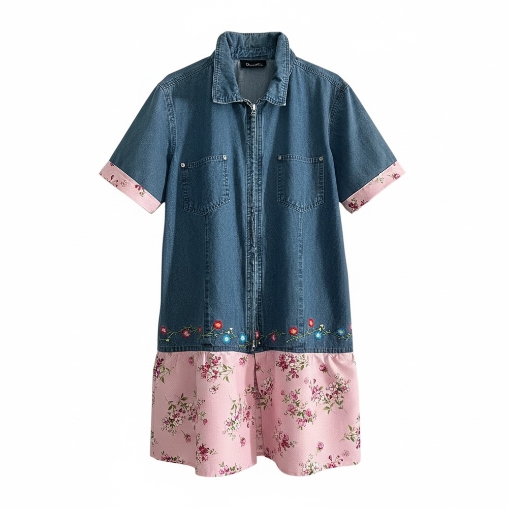 Denim&Co Upcycled Denim Duster